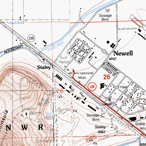 Topographic Map of World War II Valor in the Pacific National Monument, CA