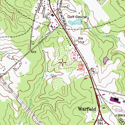 Topographic Map of Putnam County Sheriff's Department, GA
