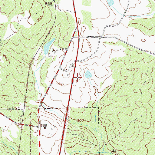 Topographic Map of Meriwether County Sheriff's Office, GA