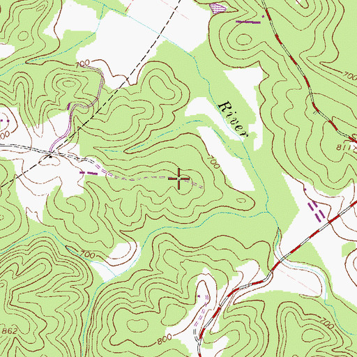 Topographic Map of Banks County Sheriff's Office, GA