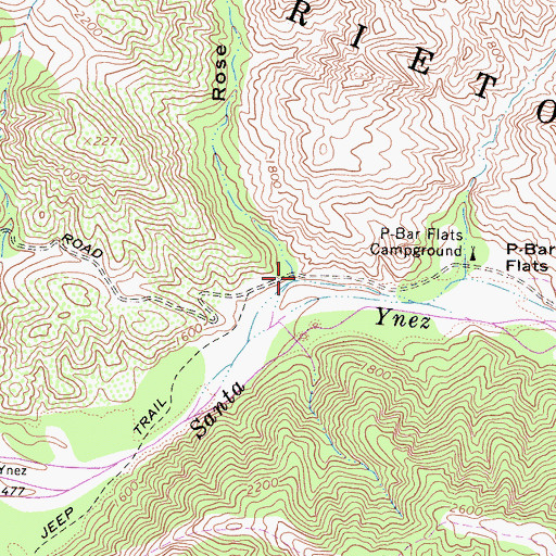 Topographic Map of Rose Canyon, CA