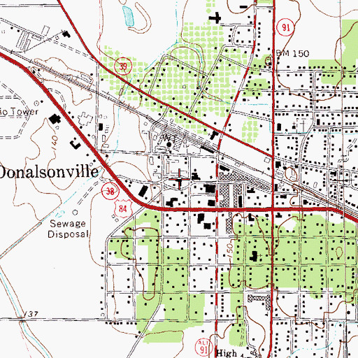 Topographic Map of Seminole County Sheriff's Office, GA