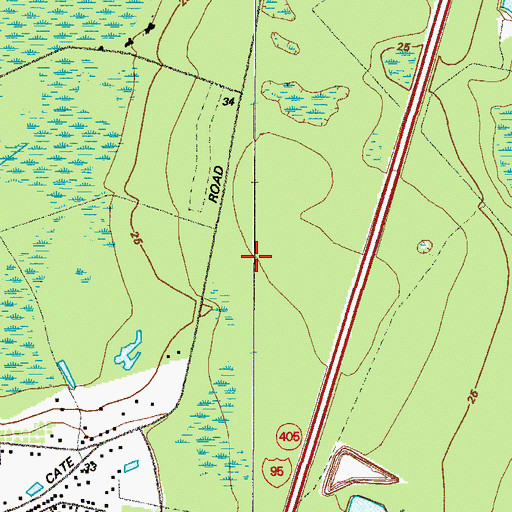 Topographic Map of Georgia State Patrol Troop I Post 23 Brunswick, GA