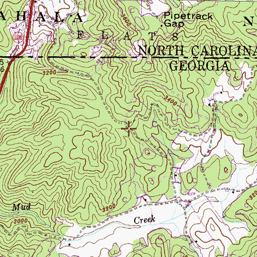 Topographic Map of Sky Valley Police Department, GA