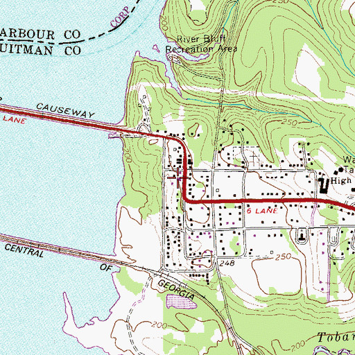 Topographic Map of Quitman County Sheriff's Office, GA