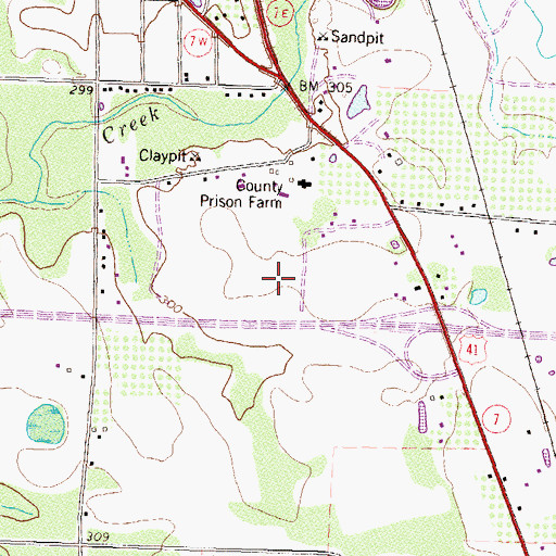 Topographic Map of Crisp County Sheriff's Department, GA