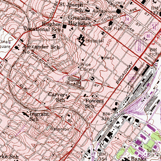 Topographic Map of Bibb County Law Enforcement, GA