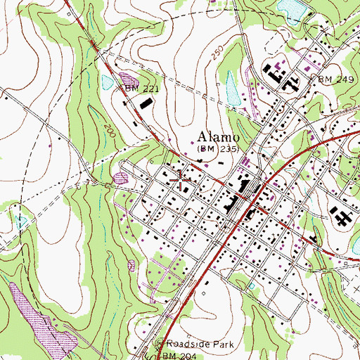 Topographic Map of Wheeler County Sheriff's Office, GA