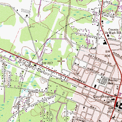 Topographic Map of Baxley Police Department, GA