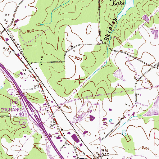 Topographic Map of Rockdale County Sheriff's Office, GA