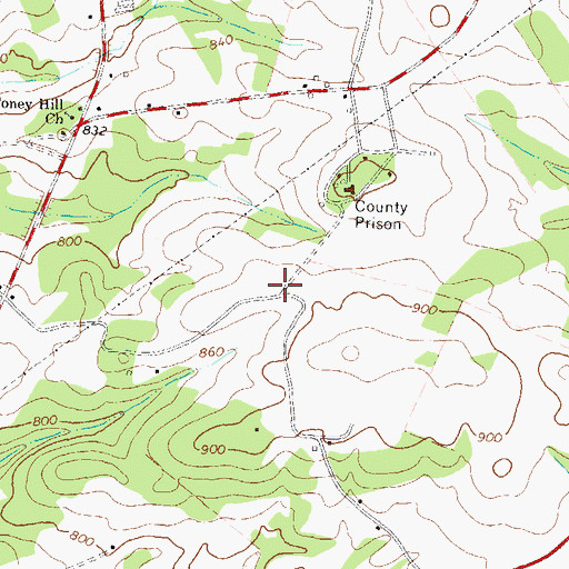 Topographic Map of Jackson County Sheriff's Office, GA