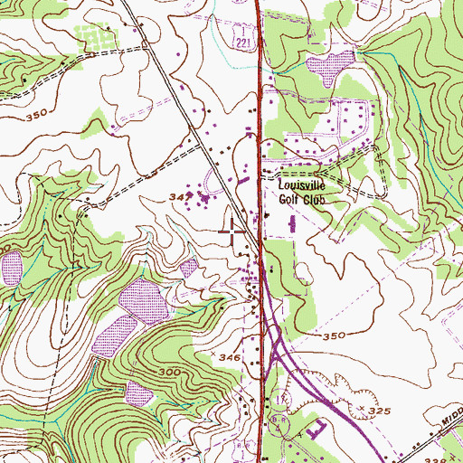 Topographic Map of Jefferson County Sheriff's Office, GA