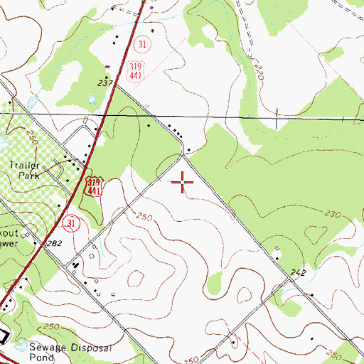 Topographic Map of Laurens County Sheriff's Department, GA