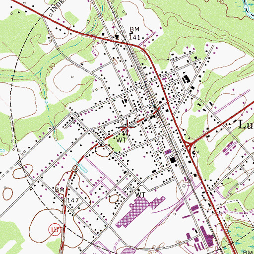 Topographic Map of Lumber City Police Department, GA