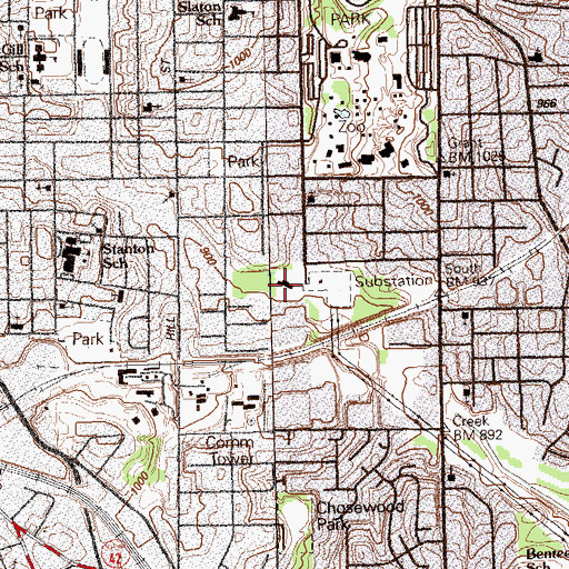 Topographic Map of Atlanta Police Department Mounted Patrol Precinct, GA