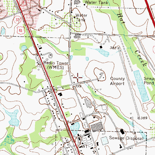 Topographic Map of Turner County Sheriff's Office, GA