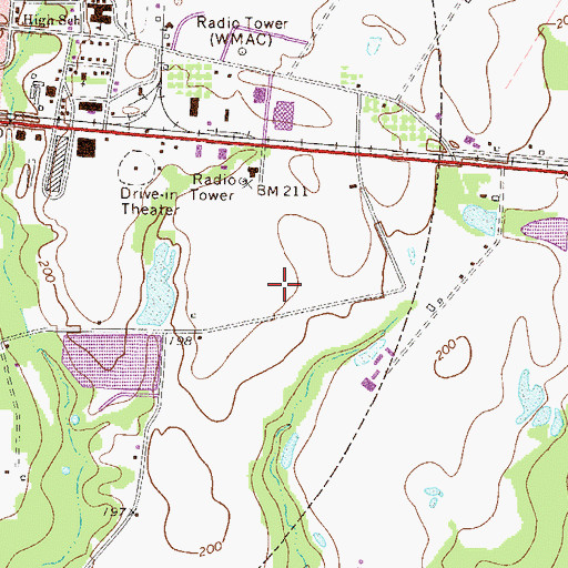 Topographic Map of Candler County Sheriff's Office, GA