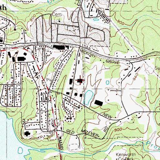 Topographic Map of Acworth Police Department, GA