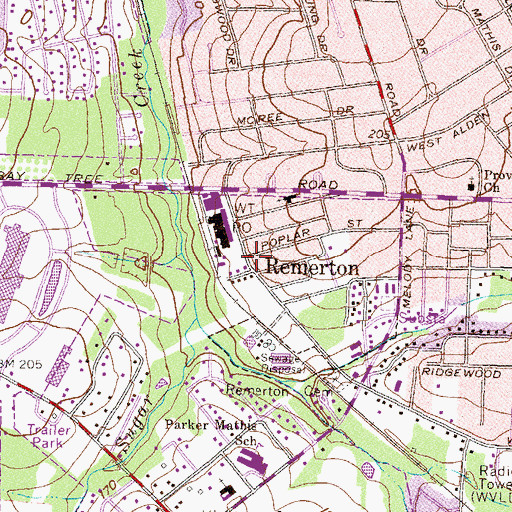 Topographic Map of Remerton Police Department, GA