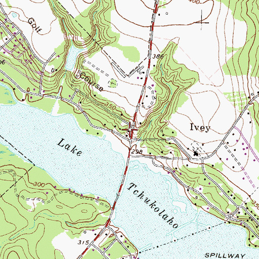 Topographic Map of Ivey Police Department, GA