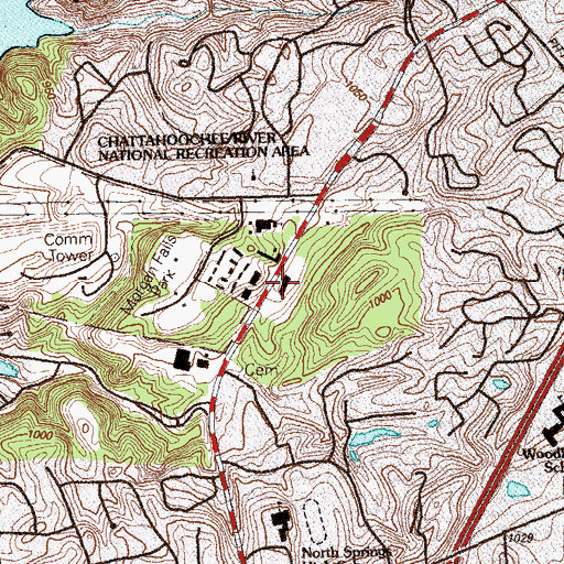 Topographic Map of Police Northside Precinct, GA