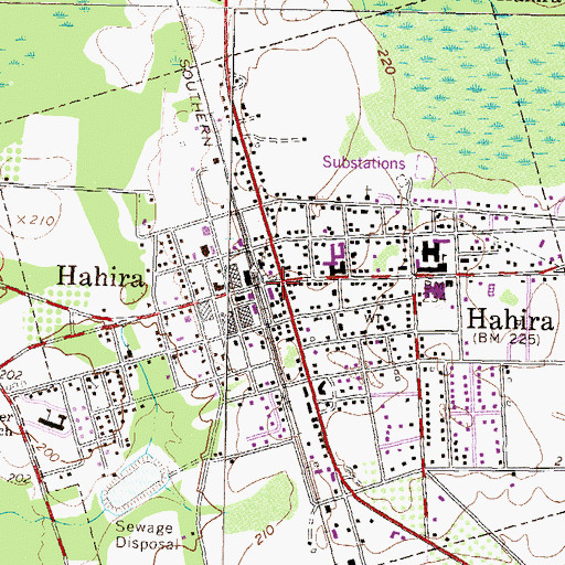 Topographic Map of Hahira Police Department, GA