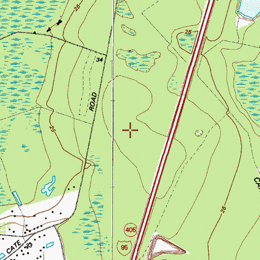 Topographic Map of Glynn County Police Department, GA