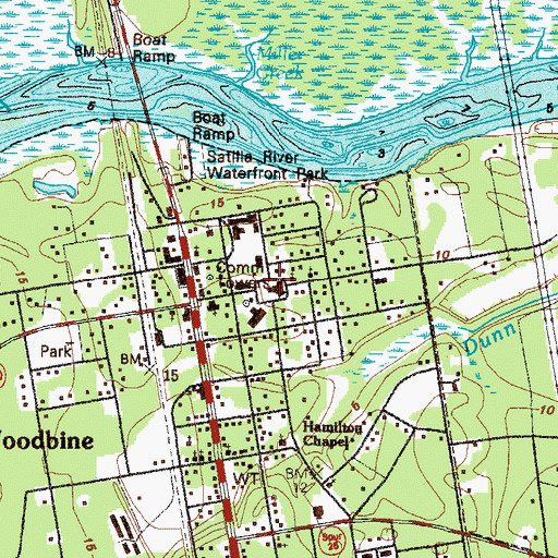 Topographic Map of Camden County Sheriff's Department, GA