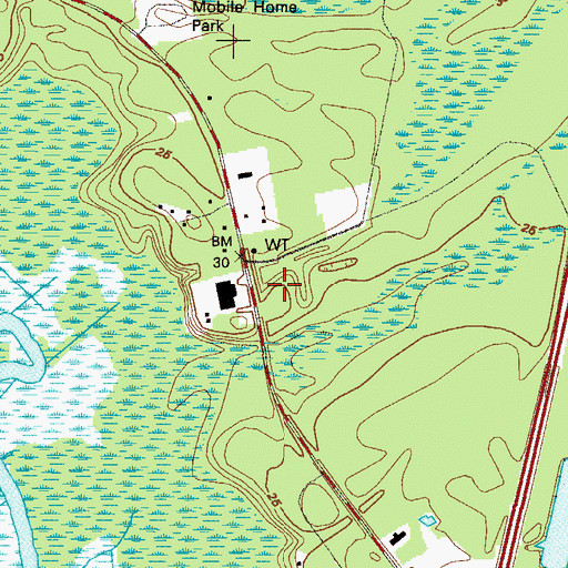 Topographic Map of Mcintosh County Sheriff's Office, GA