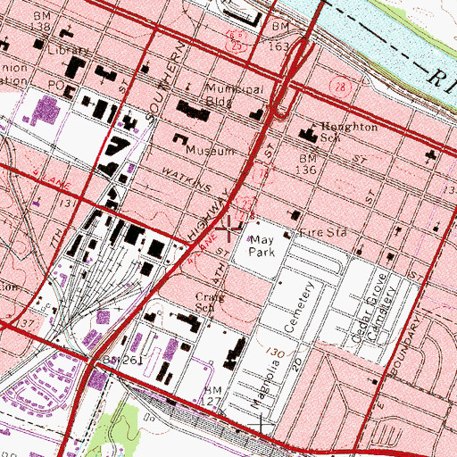 Topographic Map of Richmond County Sheriff's Office Police Station, GA