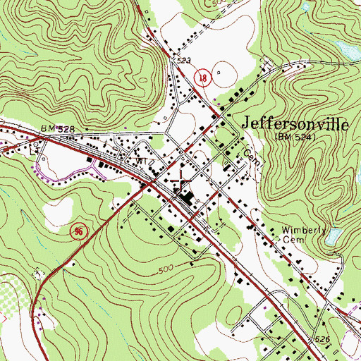 Topographic Map of Twiggs County Sheriff's Office, GA