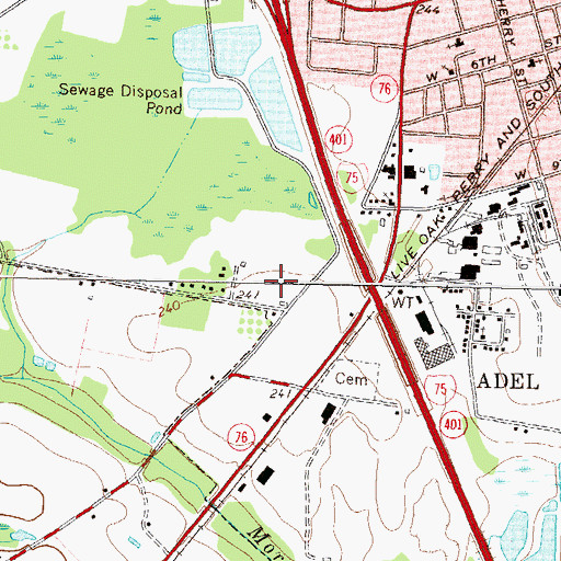 Topographic Map of Cook County Sheriff's Office, GA