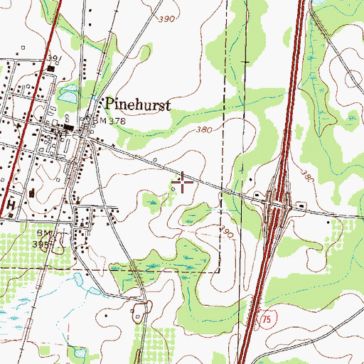 Topographic Map of Dooly County Sheriff Office, GA