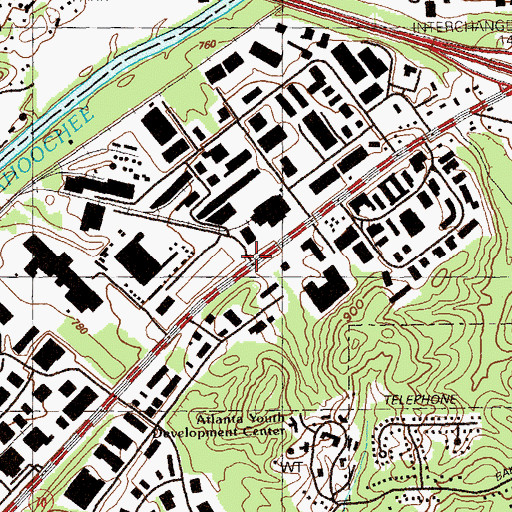 Topographic Map of Police Criminal Investigation, GA