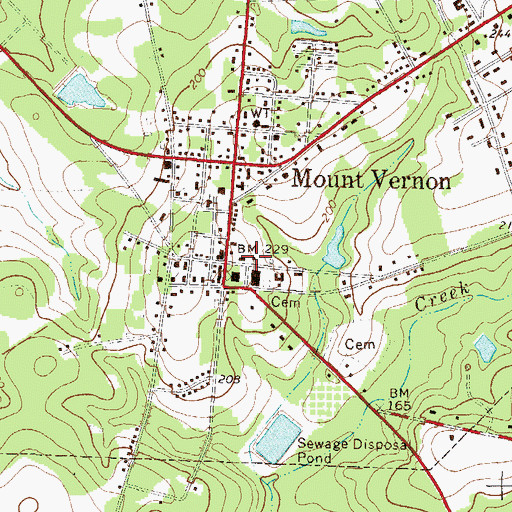 Topographic Map of Montgomery County Sheriff's Office, GA