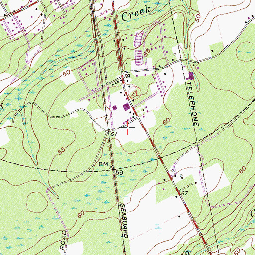 Topographic Map of Rincon Police Department, GA