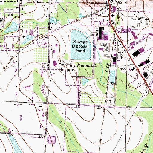 Topographic Map of Fitzgerald Police Department, GA