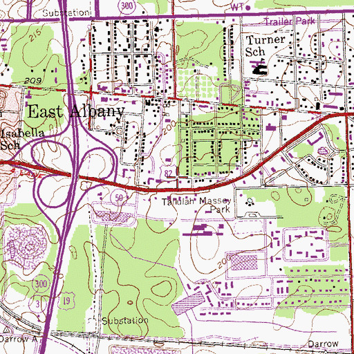 Topographic Map of Albany Police Department, GA