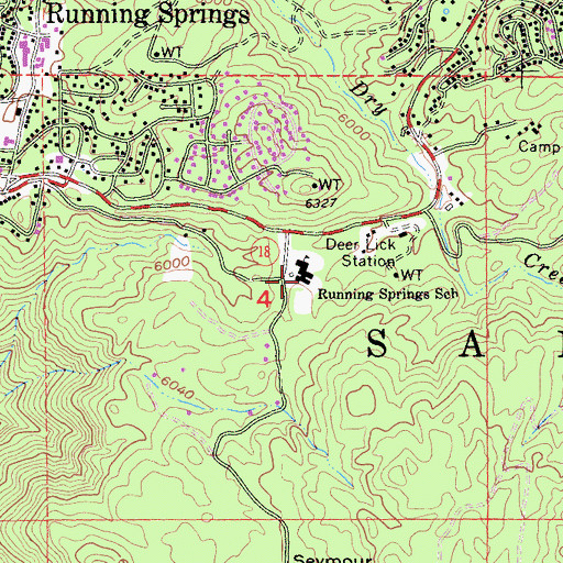 Topographic Map of Charles Hoffman Elementary School, CA