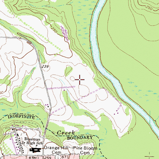 Topographic Map of Pulaski County Sheriff's Department, GA