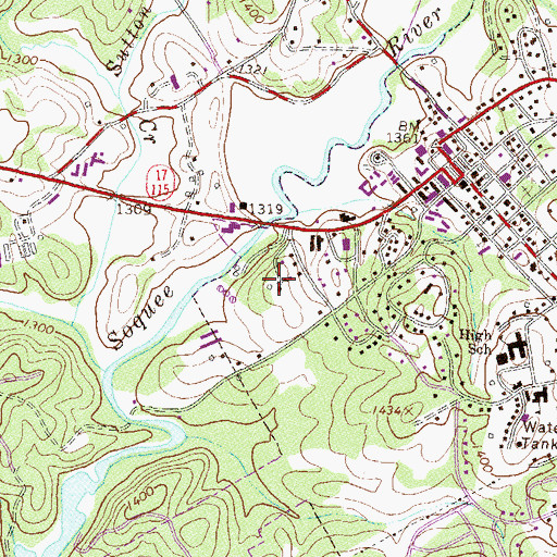 Topographic Map of Habersham County Sheriff's Office, GA