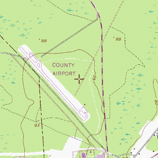 Topographic Map of Liberty County Sheriff's Office, GA