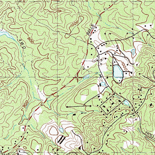 Topographic Map of Cherokee County Sheriff's Office Bridgemill Precinct, GA