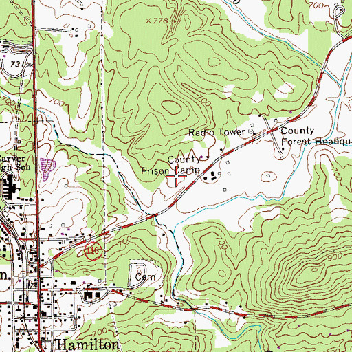 Topographic Map of Harris County Sheriff's Office, GA