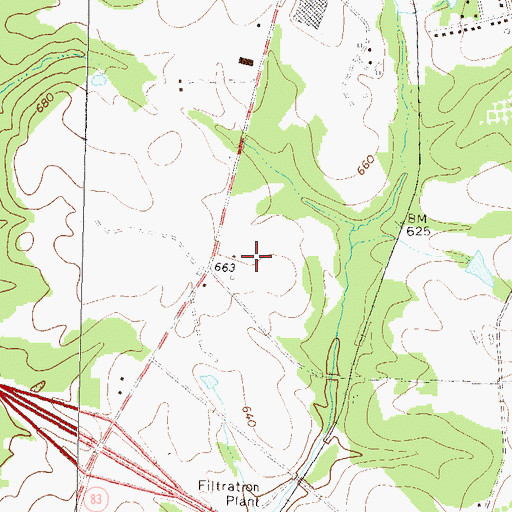 Topographic Map of Morgan County Sheriff's Office, GA