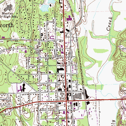Topographic Map of Chatsworth Police Department, GA