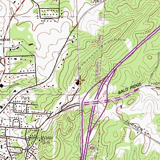 Topographic Map of Forsyth County Sheriff Office - Records / Internal Affairs, GA