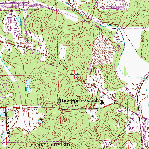 Topographic Map of Fulton County Police Department Southwest Precinct, GA
