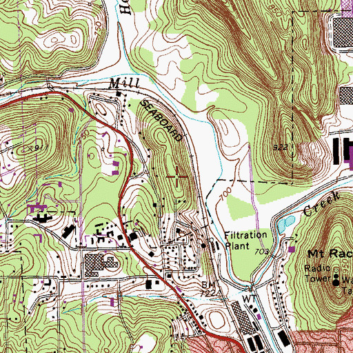 Topographic Map of Whitfield County Sheriff's Office, GA
