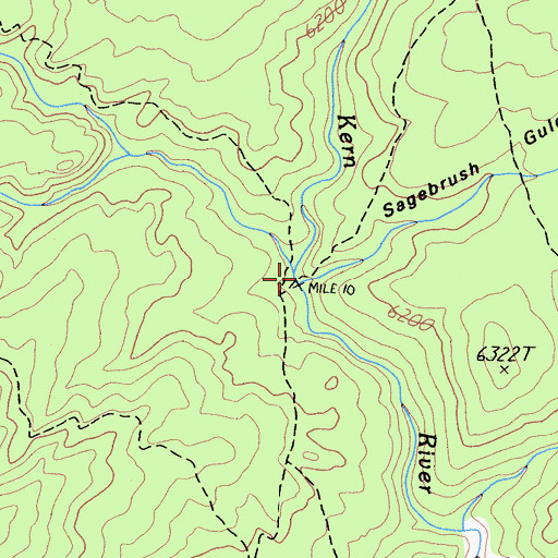 Topographic Map of Sagebrush Gulch, CA